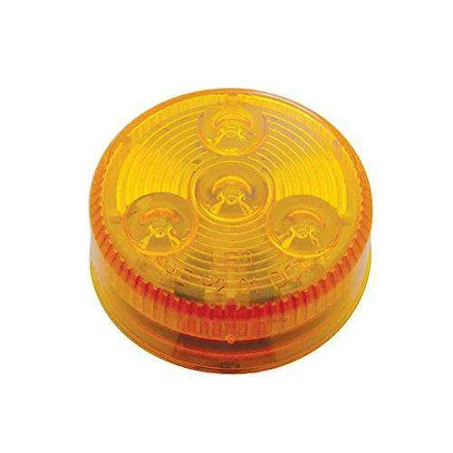 2.5" Round Amber Clearance Side Marker Light 4 LED | HDV1001Y