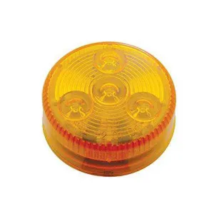 2.5" Round Amber Clearance Side Marker Light 4 LED | HDV1001Y