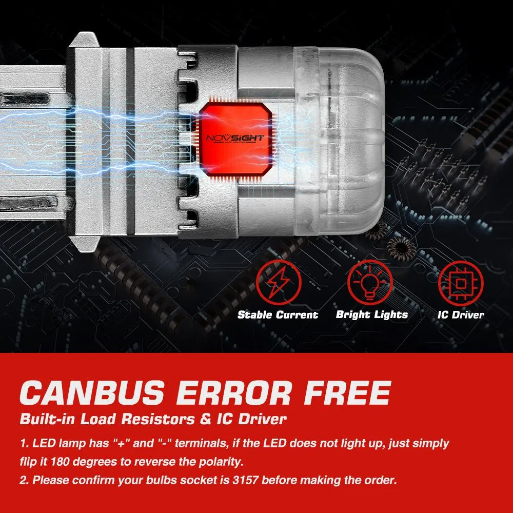 3157 3156 4157 3057  Brake Light Bulb Back Up Reverse Lights LED Bulbs - Red/Yellow/White