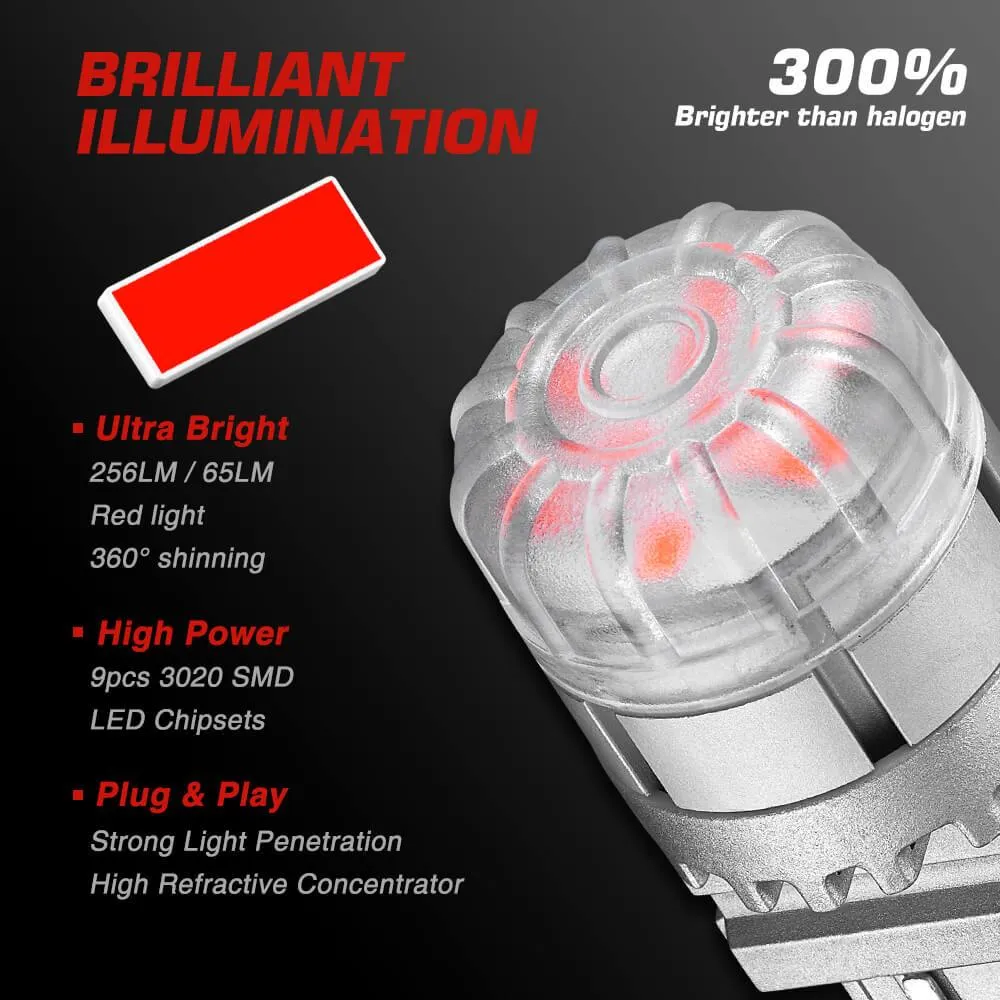 3157 3156 4157 3057  Brake Light Bulb Back Up Reverse Lights LED Bulbs - Red/Yellow/White