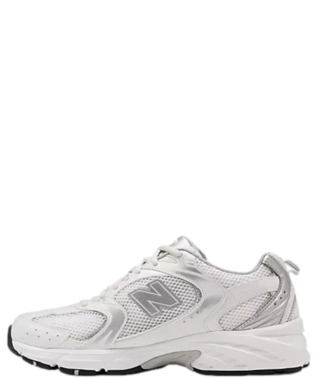 530 Sneakers bianca e grigia argento