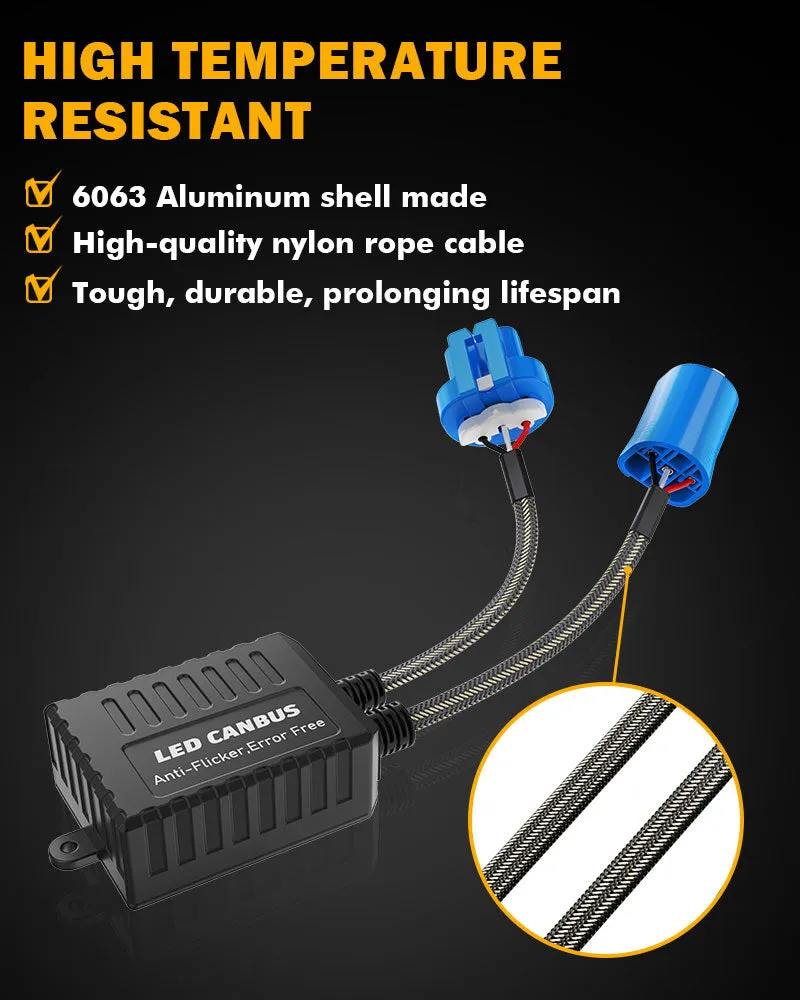 9004 C20-Model Decoder-Pro Enhanced Led Headlight Bulbs Canbus Decoder Harness Resistor Conversion Kit 2pcs/set