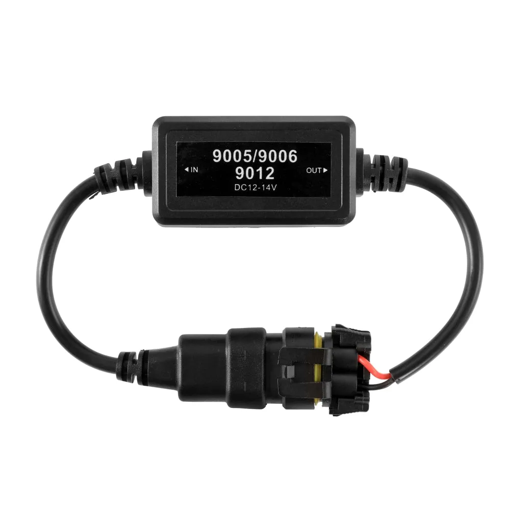 9005/HB3 C10-Model Enhanced LED Headlight Bulbs Canbus Decoder Anti-Flicker Hyper Flash No Warning Harness Resistor Conversion Kit 2pcs/set