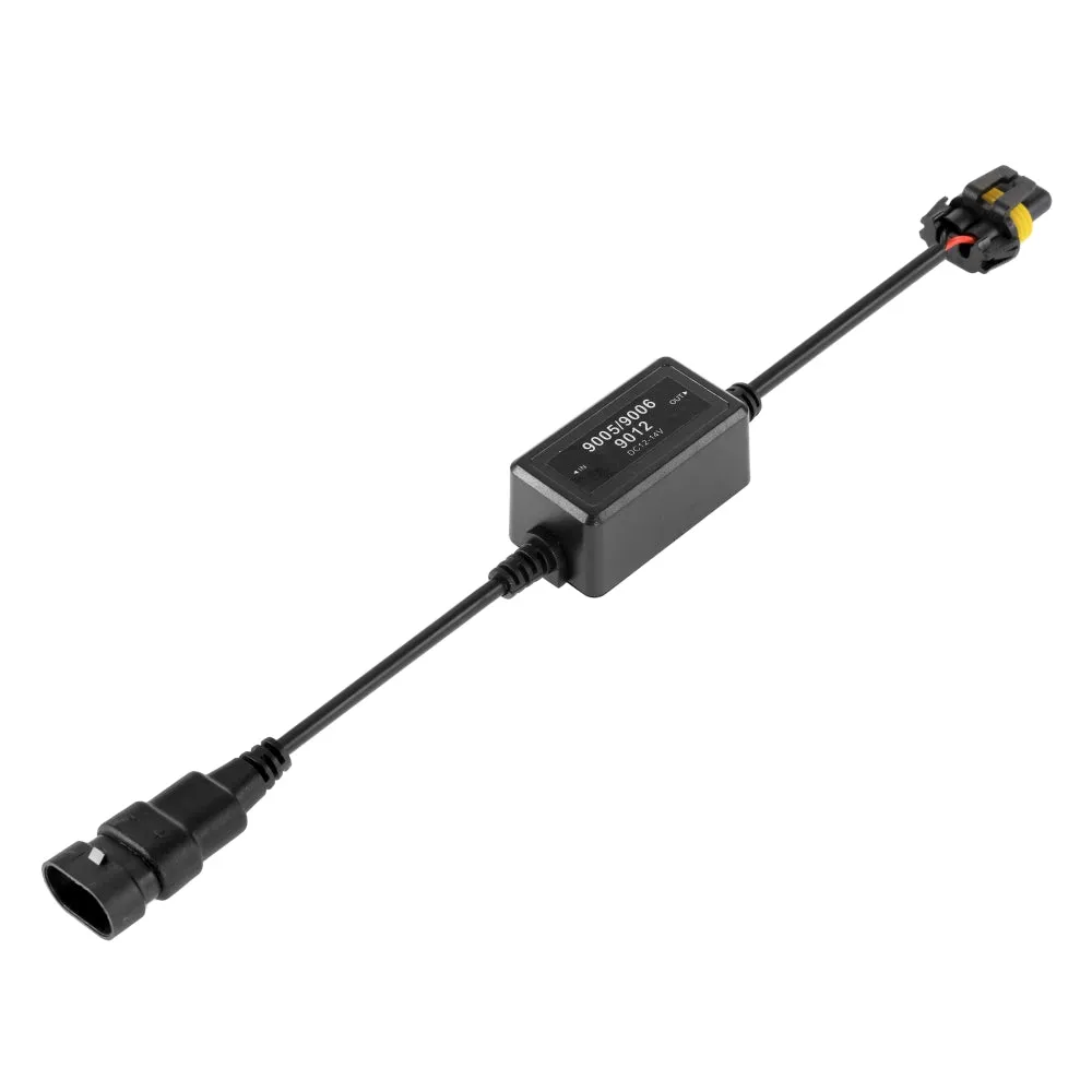 9005/HB3 C10-Model Enhanced LED Headlight Bulbs Canbus Decoder Anti-Flicker Hyper Flash No Warning Harness Resistor Conversion Kit 2pcs/set