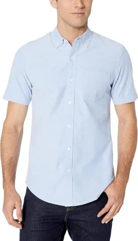 Amazon Essentials Men's Button-Up Shirts - Slim-Fit Short-Sleeve Pocket Oxford - Comfort and Style