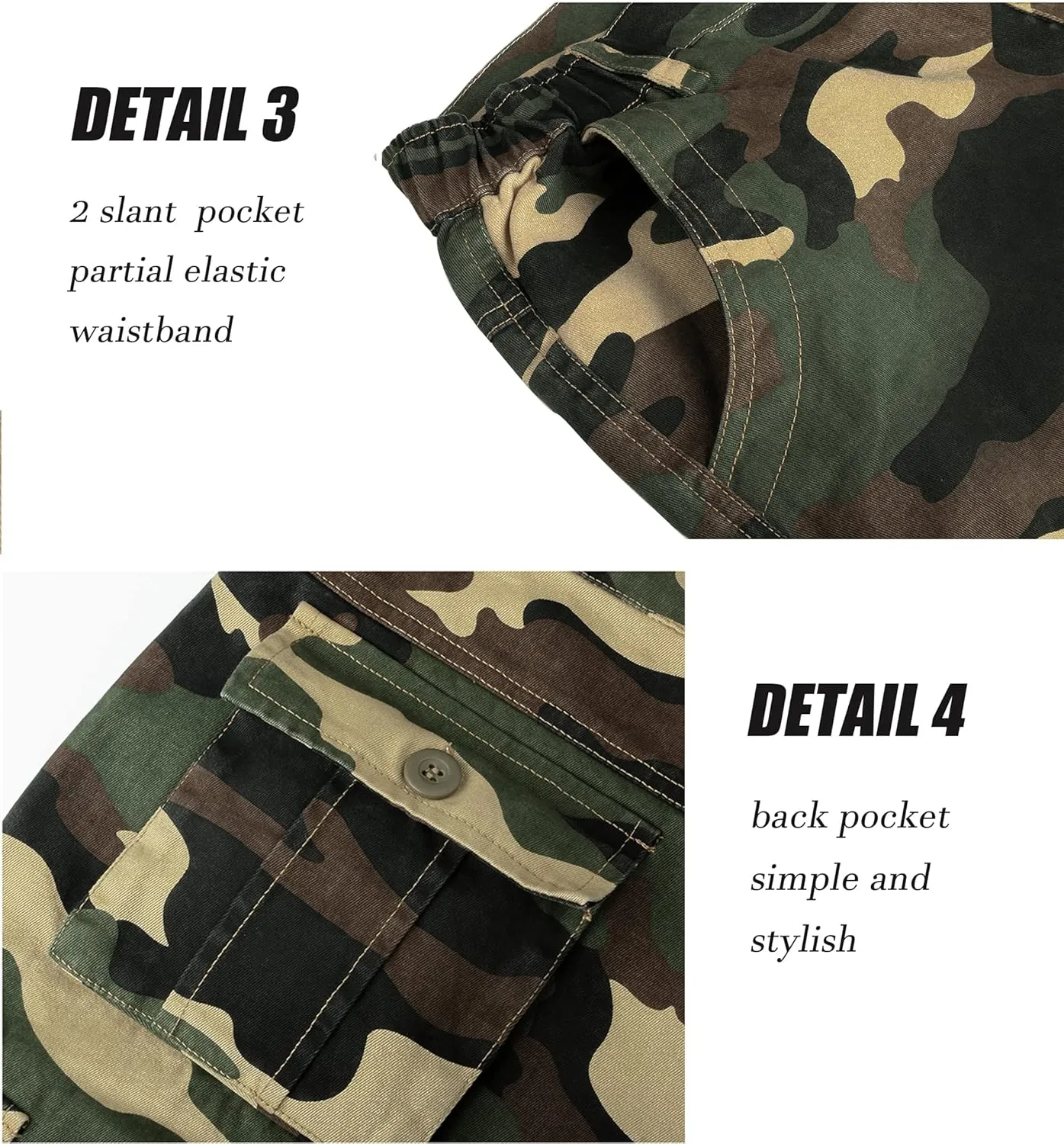 APTRO Men's Cargo Shorts Multi-Pockets Twill Camo Casual Work Shorts