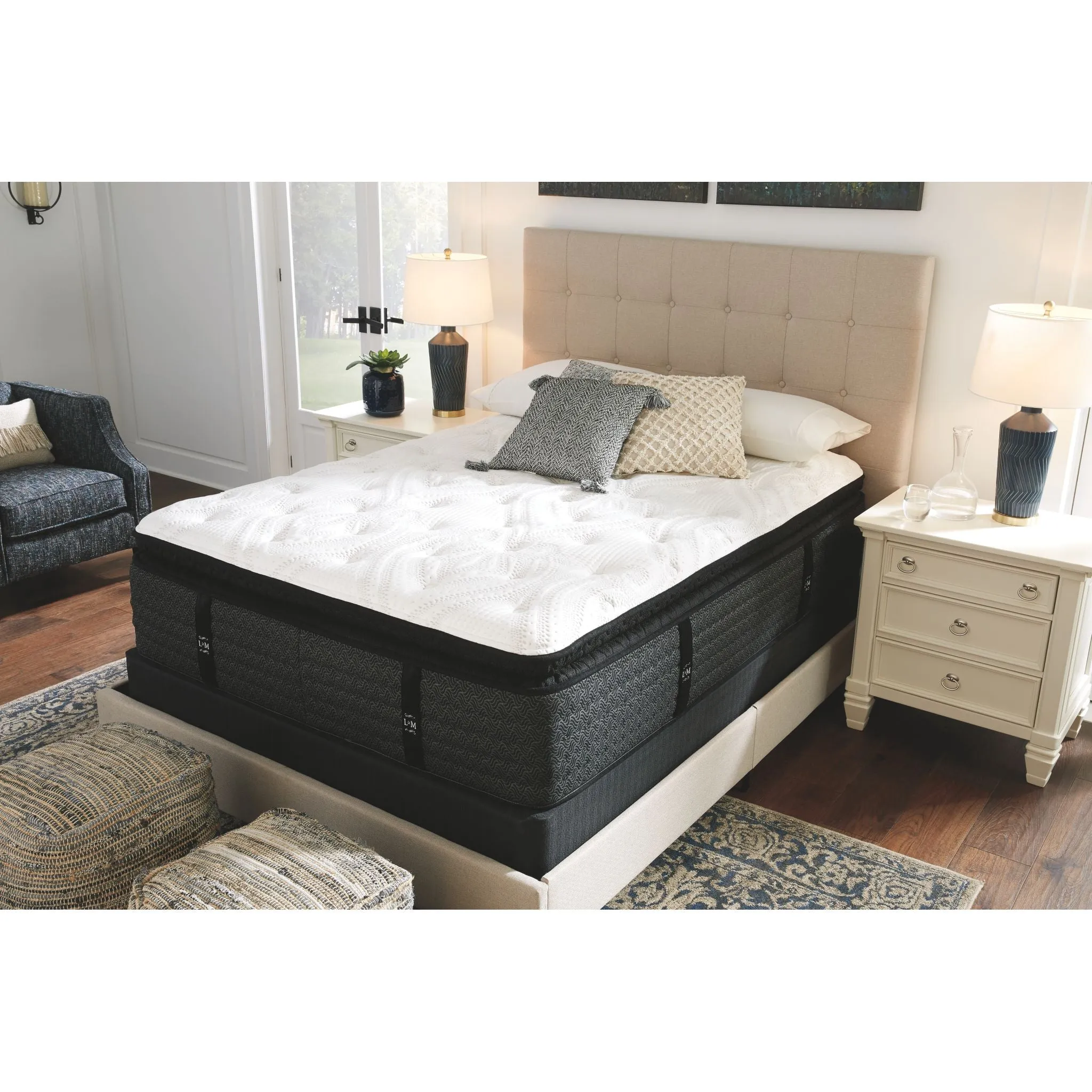 Ashley Sleep Loft and Madison Ultra Pillow Top Innerspring 17.5 inch Mattress In A Box