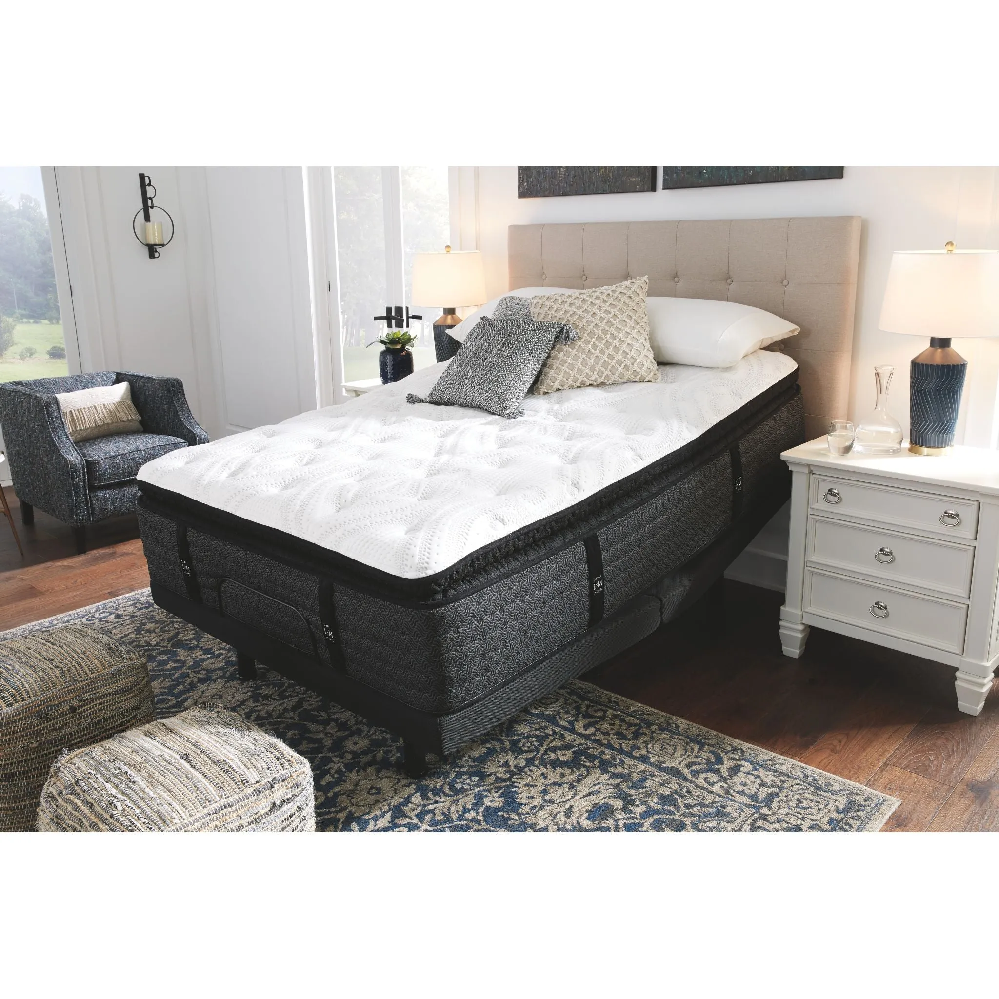 Ashley Sleep Loft and Madison Ultra Pillow Top Innerspring 17.5 inch Mattress In A Box