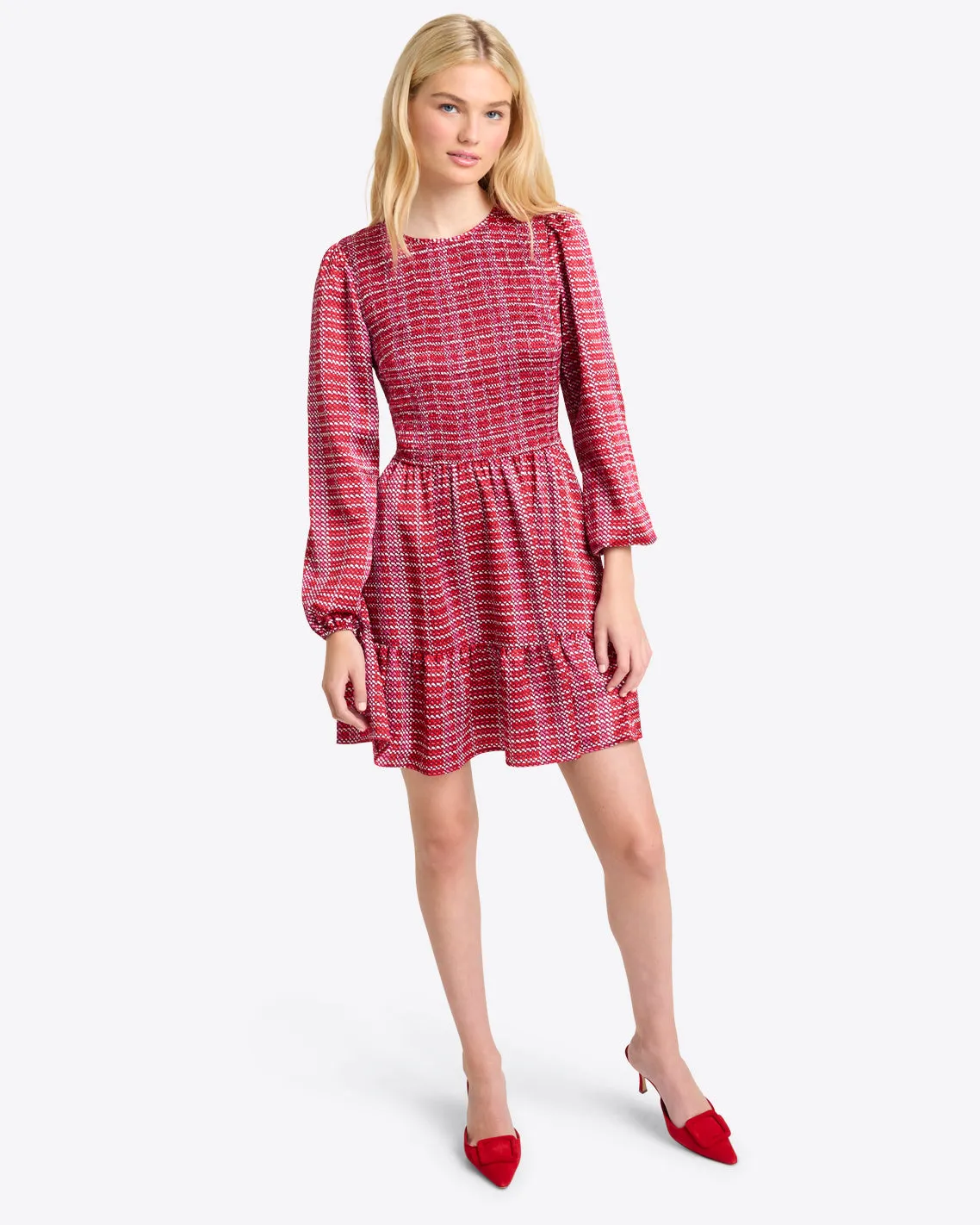 Brittany Mini Dress in Dotted Grid