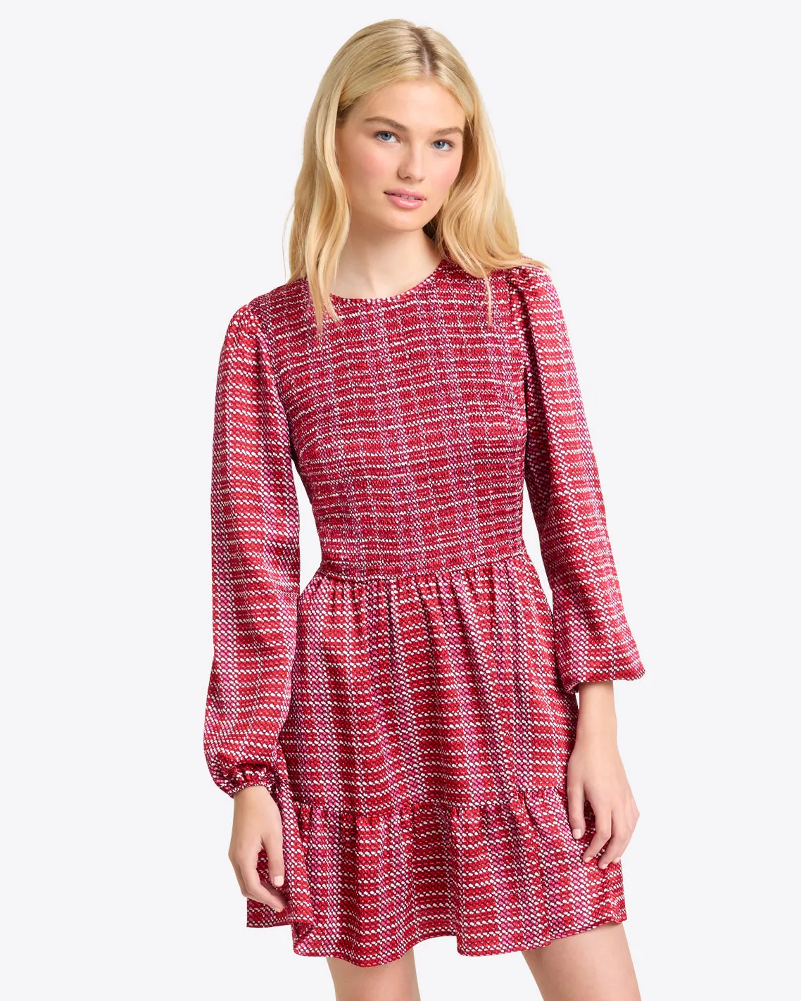 Brittany Mini Dress in Dotted Grid
