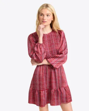 Brittany Mini Dress in Dotted Grid