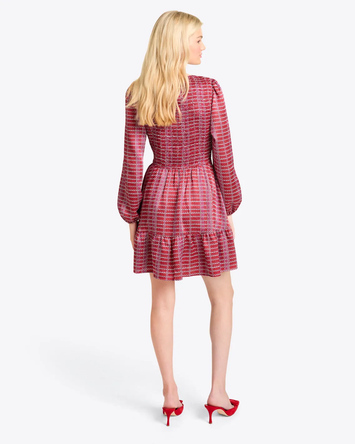 Brittany Mini Dress in Dotted Grid