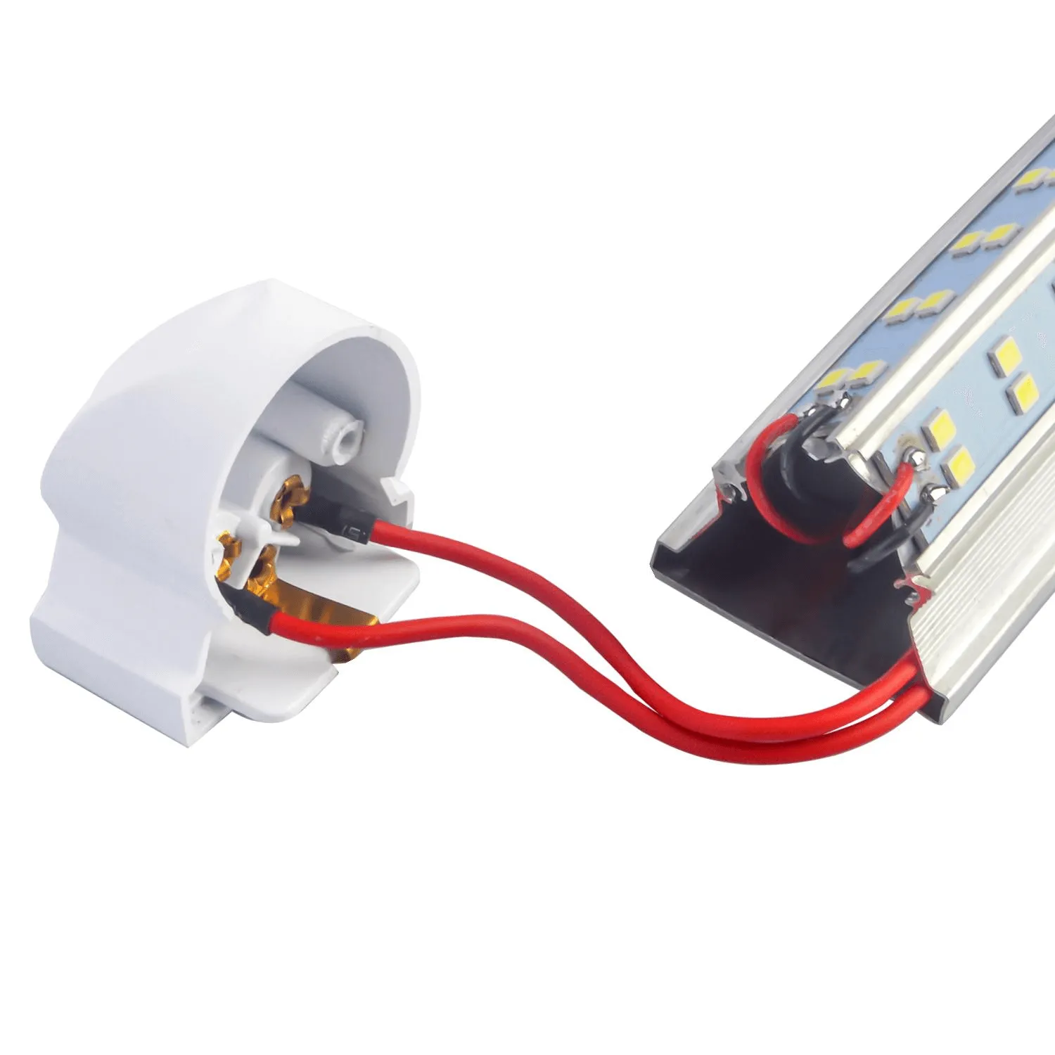 (CASE OF 25) Linkable LED T8 4ft 72w 10,944 Lumen CLEAR LENS (NO RF) Quad-Row w/Mounting Hardware