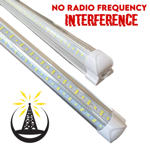 (CASE OF 25) Linkable LED T8 4ft 72w 10,944 Lumen CLEAR LENS (NO RF) Quad-Row w/Mounting Hardware