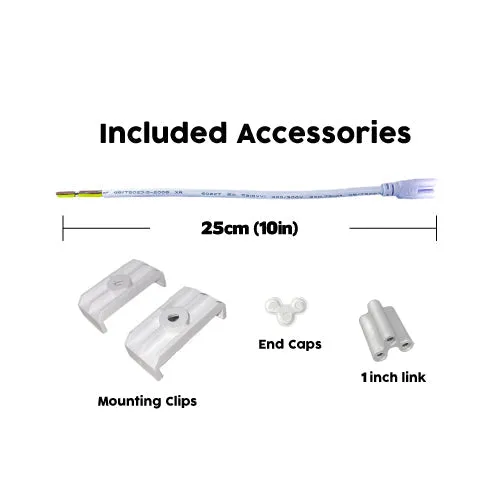(CASE OF 25) Linkable LED T8 4ft 72w 10,944 Lumen CLEAR LENS (NO RF) Quad-Row w/Mounting Hardware