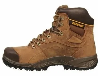 Caterpillar Men's Steel Toe High Waterproof Diagnostic Work Boots ,  beige