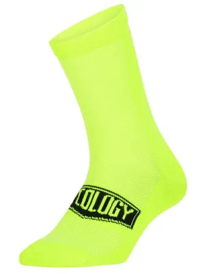 Cycology Reflective Logo Cycling Socks Lime