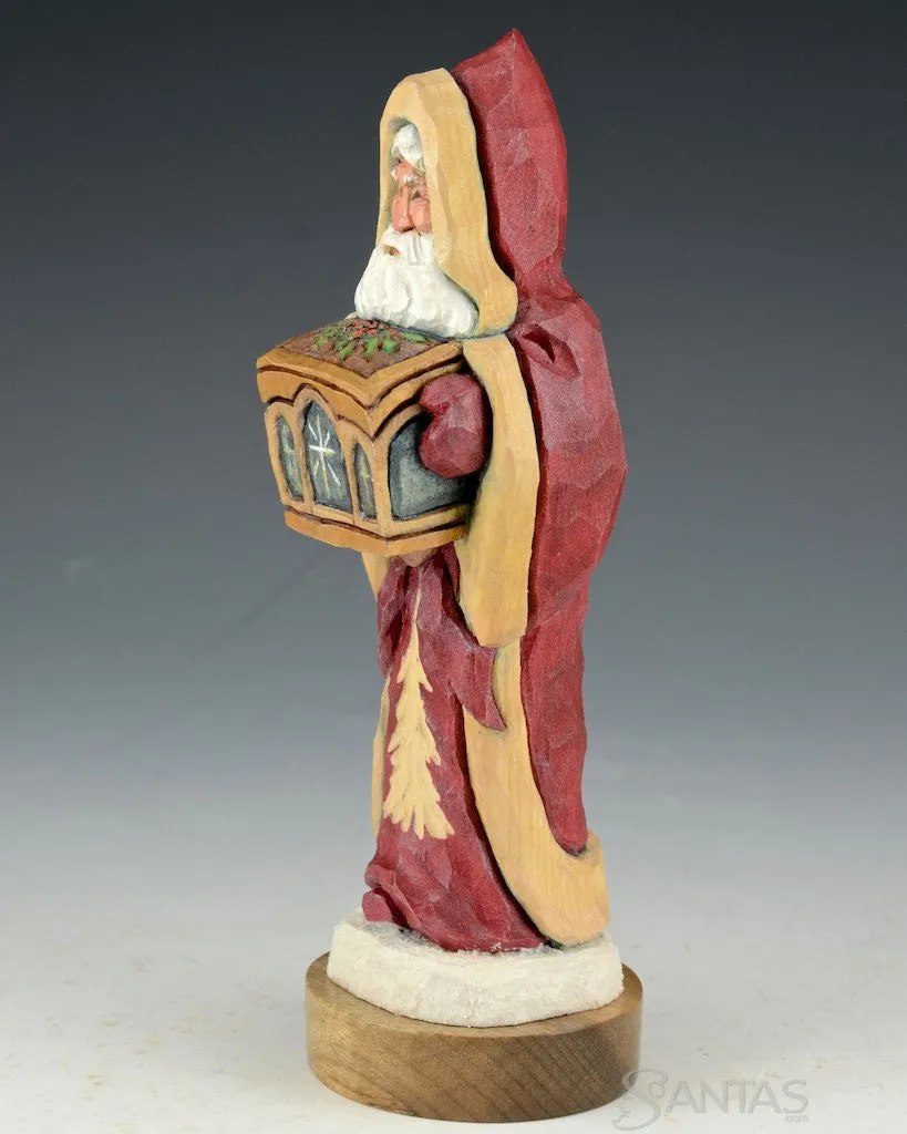 Ellis Olson 7.7 inch Santa with Christmas Box