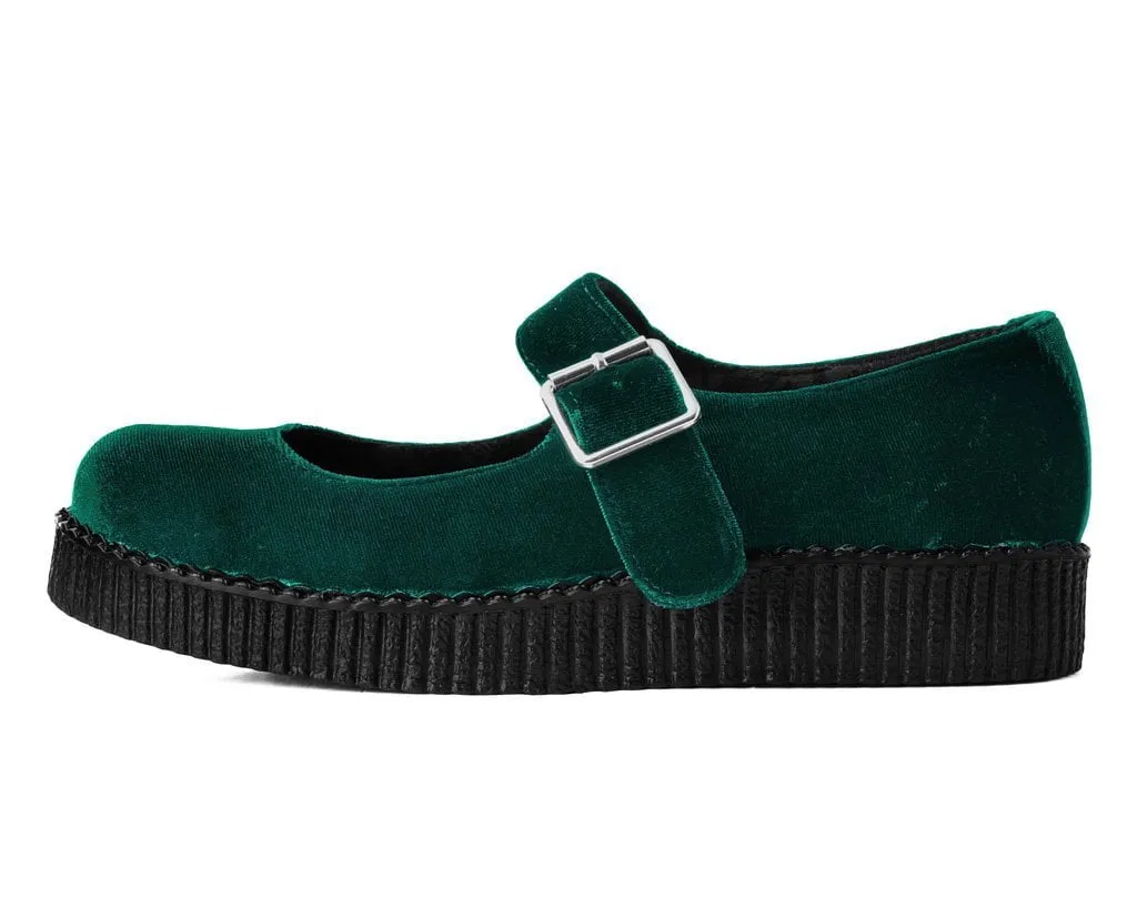 Emerald Velvet Viva II Mary Jane