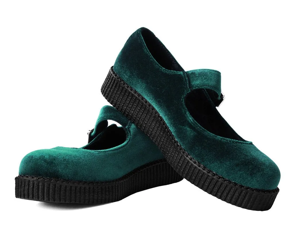 Emerald Velvet Viva II Mary Jane