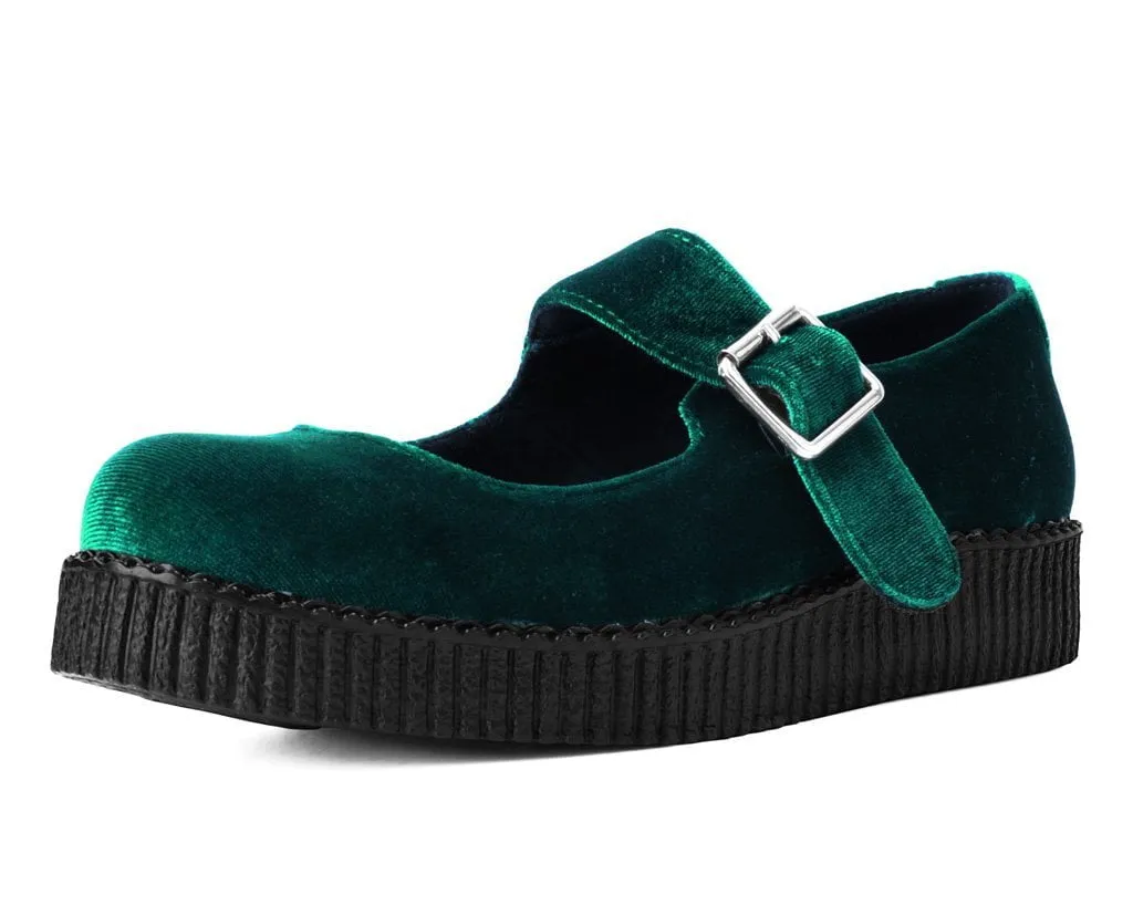 Emerald Velvet Viva II Mary Jane