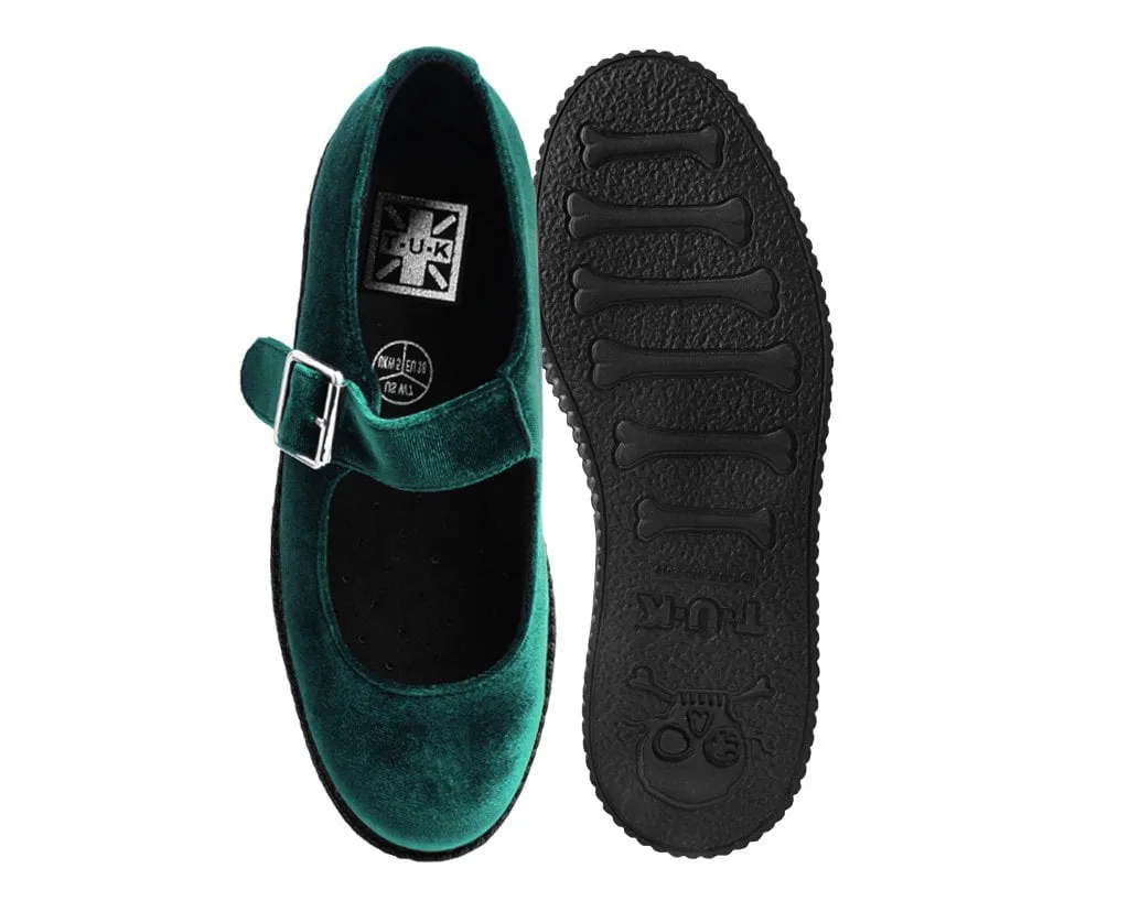 Emerald Velvet Viva II Mary Jane