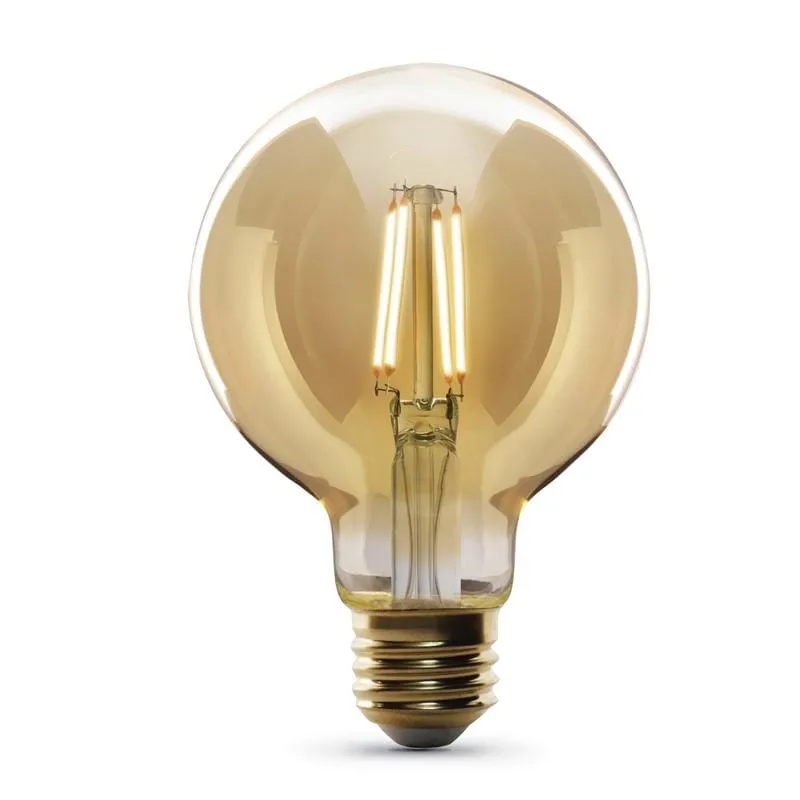 FEIT Electric  G25  E26 (Medium)  LED Bulb  Amber  40 Watt Equivalence
