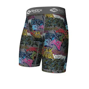 Graffiti Core Compression Short with Cup Pocket