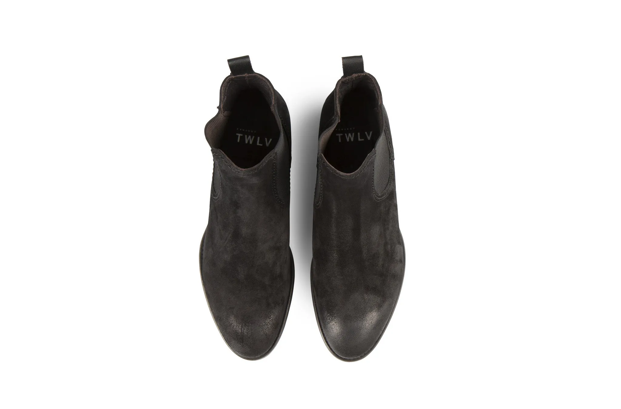 Hanoi Black Suede Leather Chelsea Boots