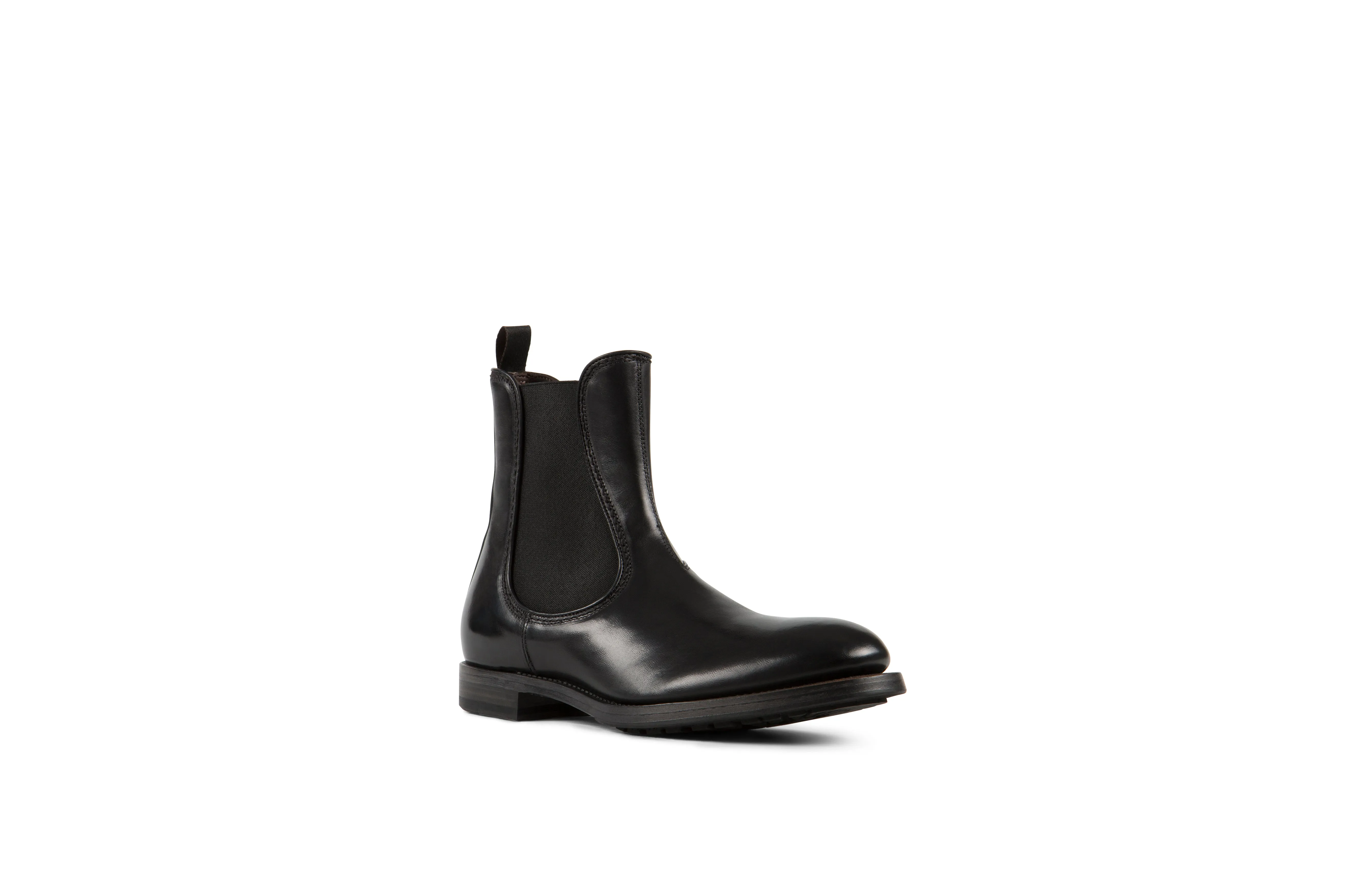 Icon Black Cordovan Leather Chelsea Boots
