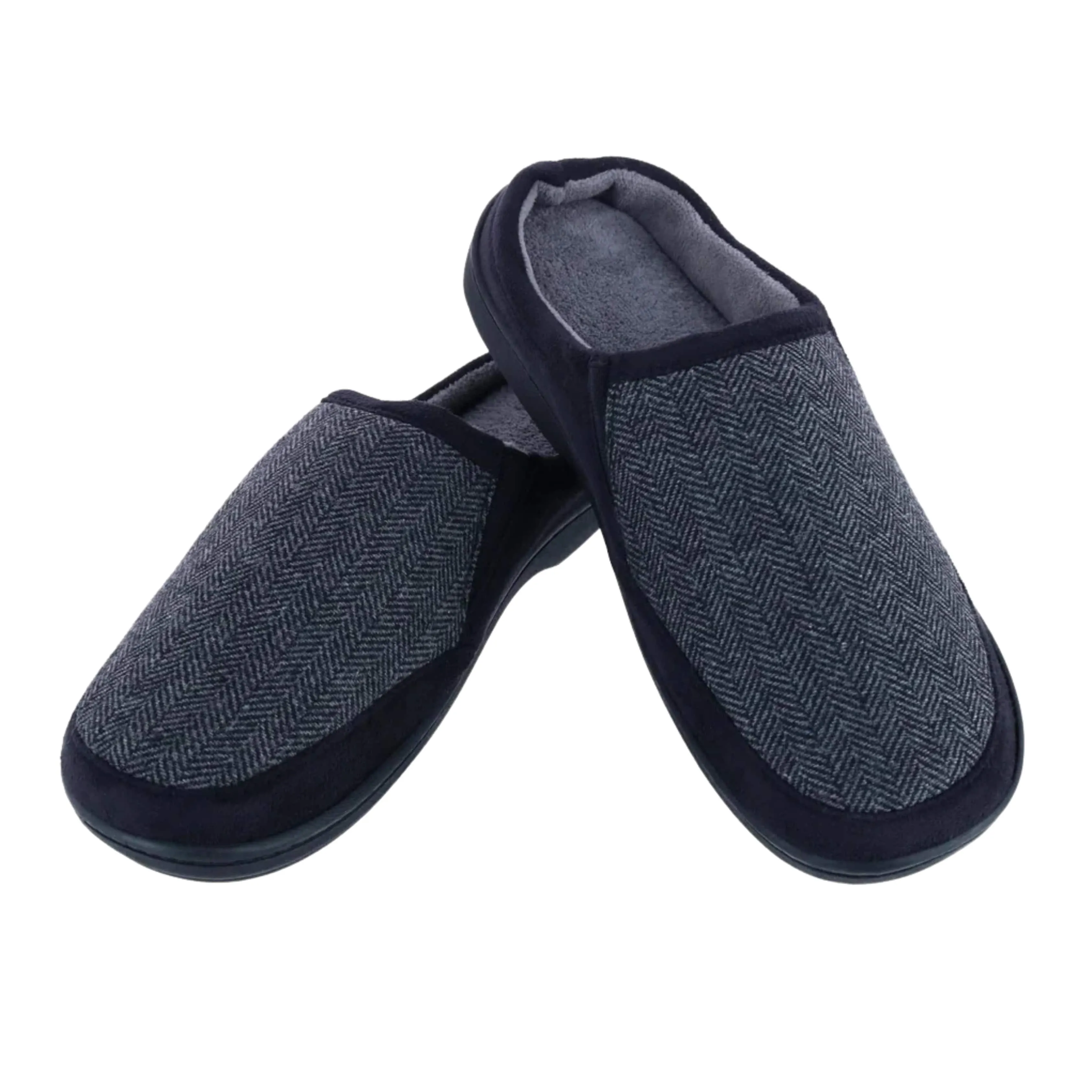 ISOTONER - Herringbone Logan Hoodback Slipper