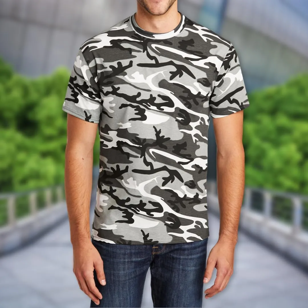 JustBlanks Men's Camouflage Tee Shirts - 100% Cotton Short-Sleeve T- Shirt - Military Camo Crewneck Shirt for Men