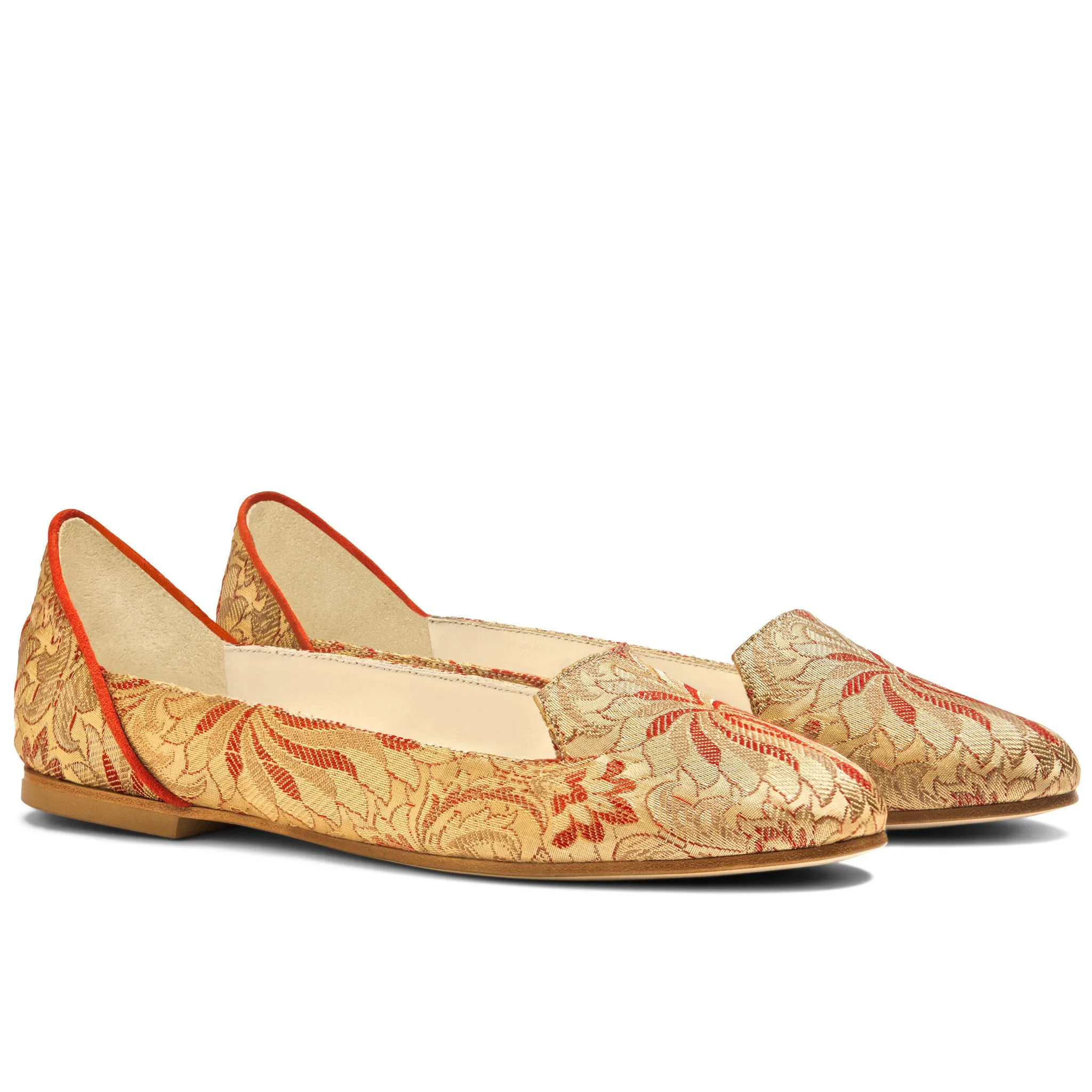 Lilian of Banaras Red Ballet Flats