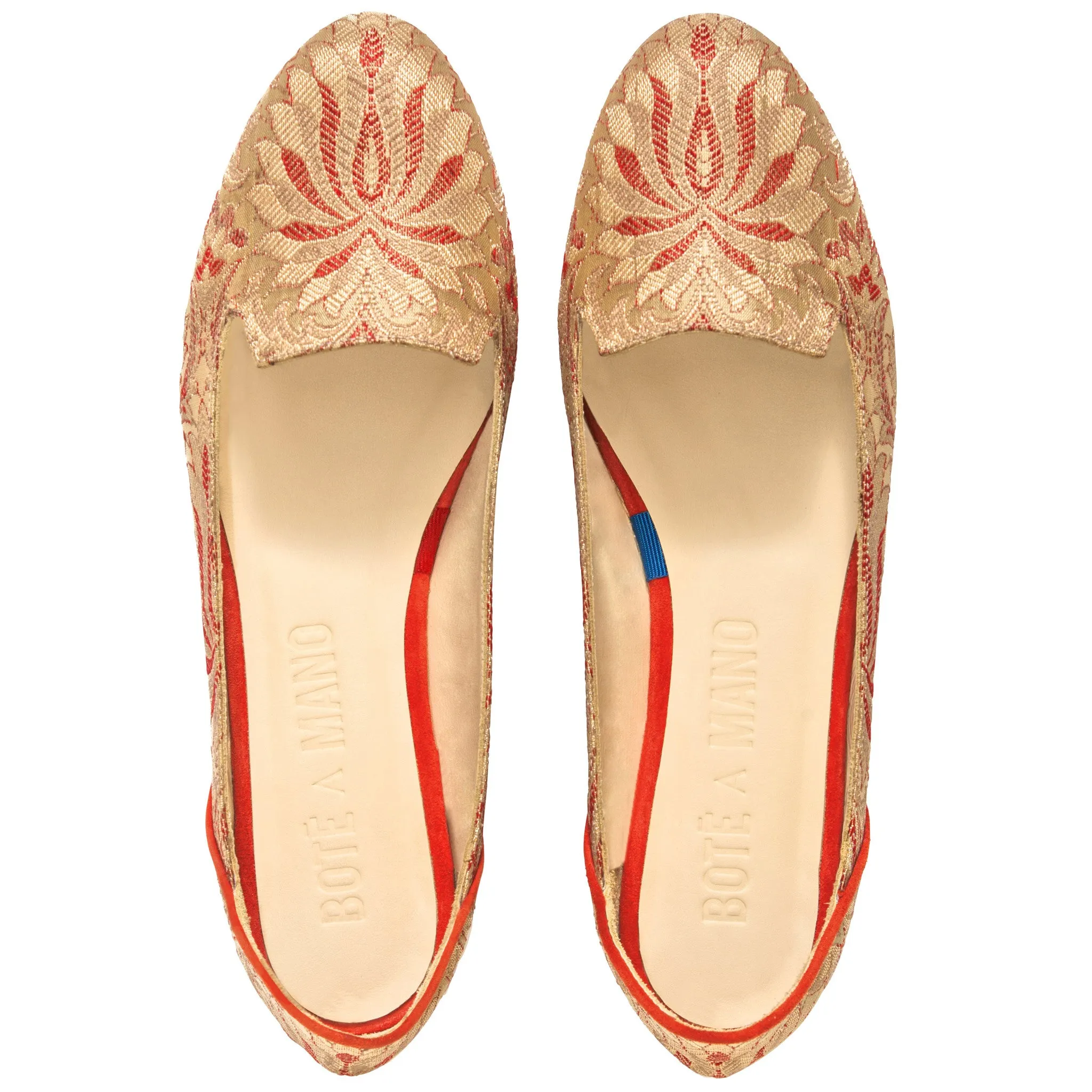 Lilian of Banaras Red Ballet Flats