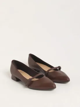 LUNA BLU Brown Mary Jane Heeled Shoes