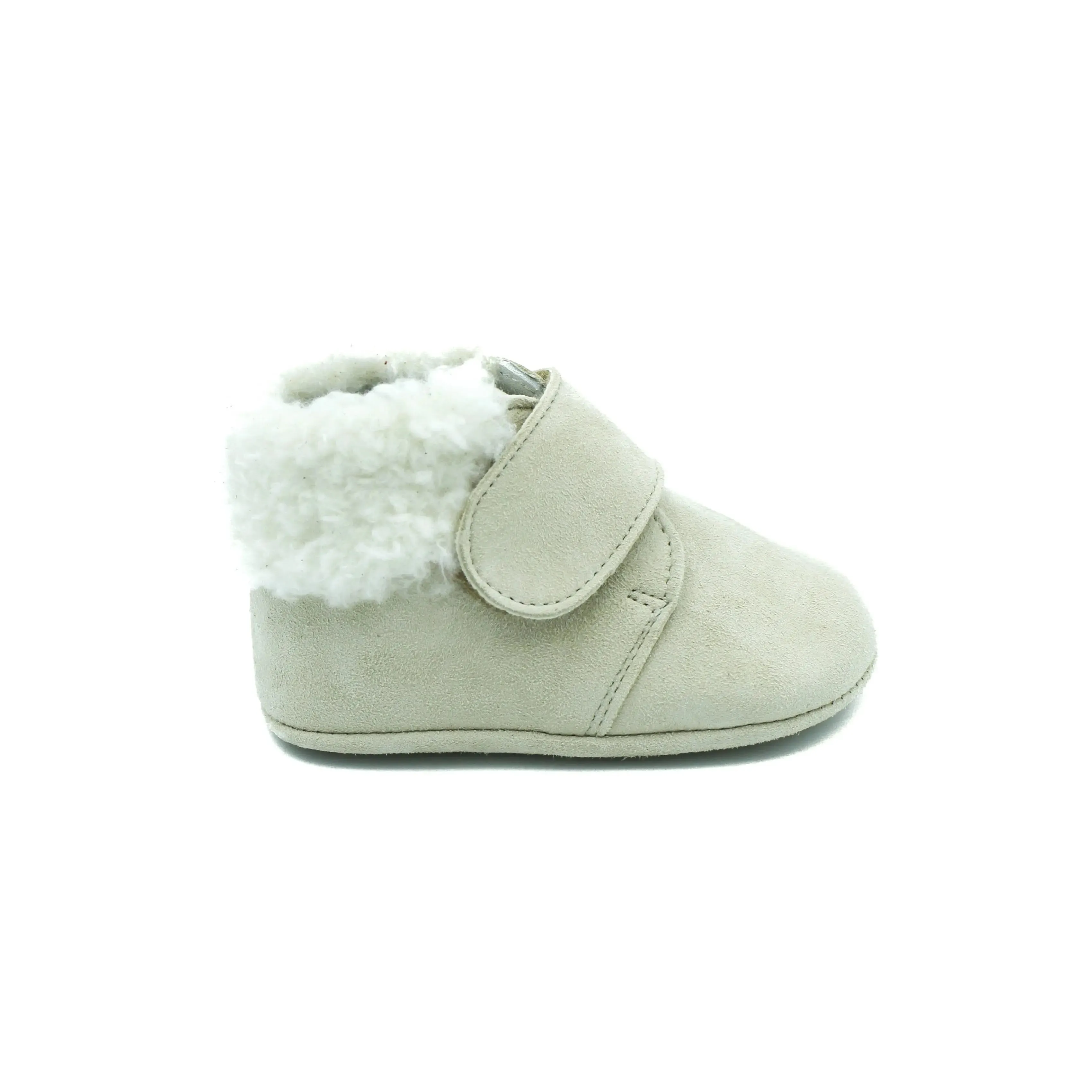 Manuella- Ivory Suede Baby Boots