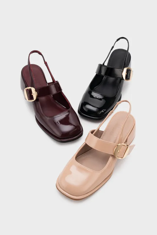MARY JANE SLINGBACK CHUNKY HEEL