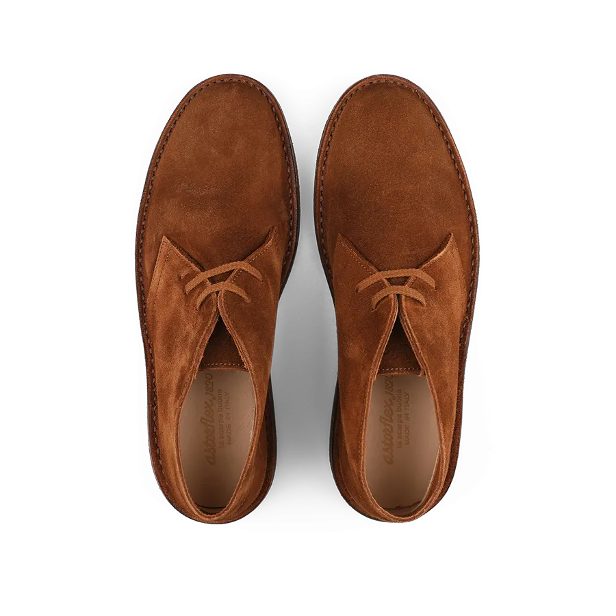Mattone Brown Suede Leather Montflex Boots