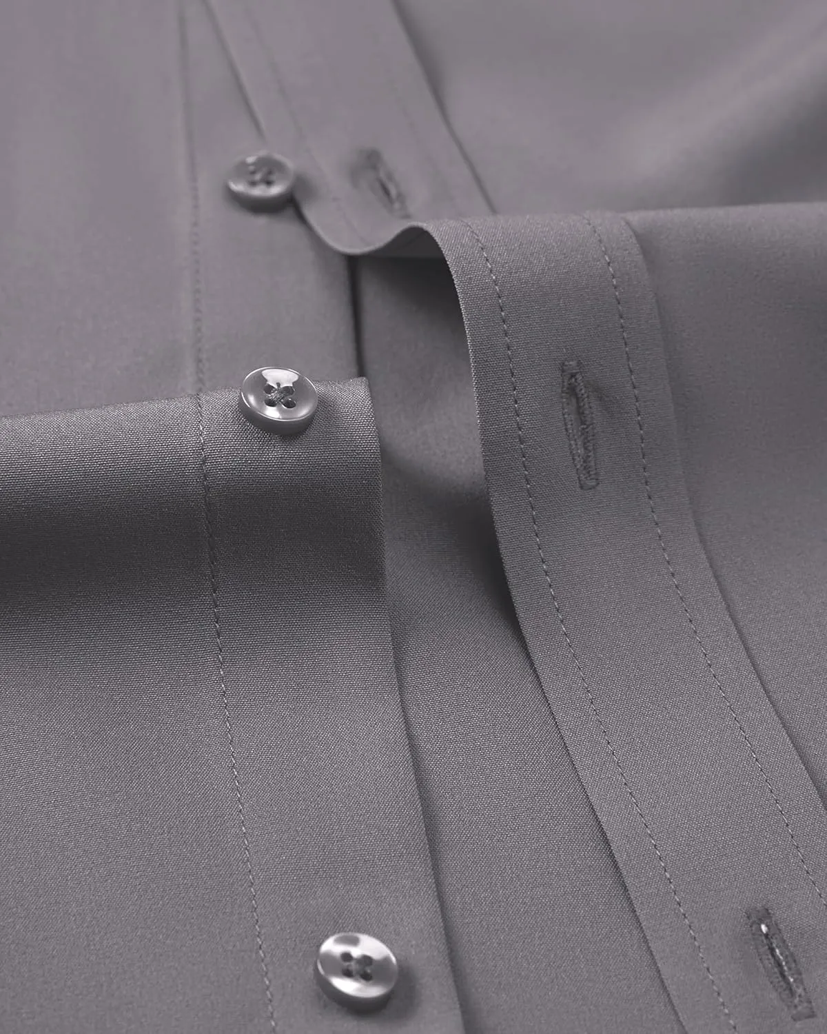 Men's Dress Shirts Long Sleeve Stretch Regular Fit Casual Formal Wedding Wrinkle Free Button Down Shirt with Pocket