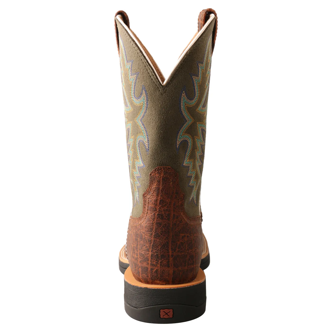 Men's Twisted X 11" Tech X Brown/Green Western Boot