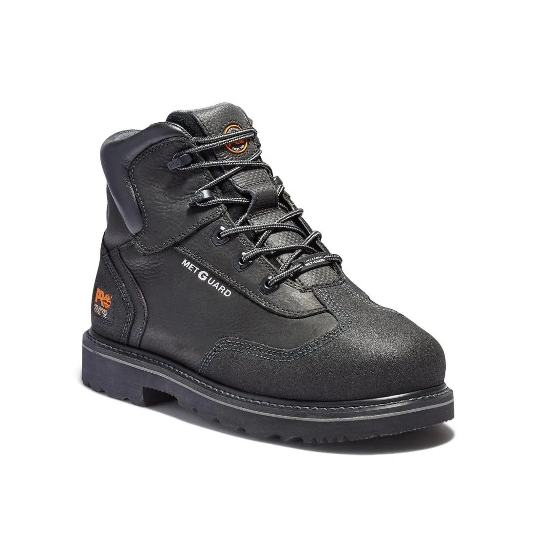 Met Guard 6 Inch Steel-Toe Work Boot Black