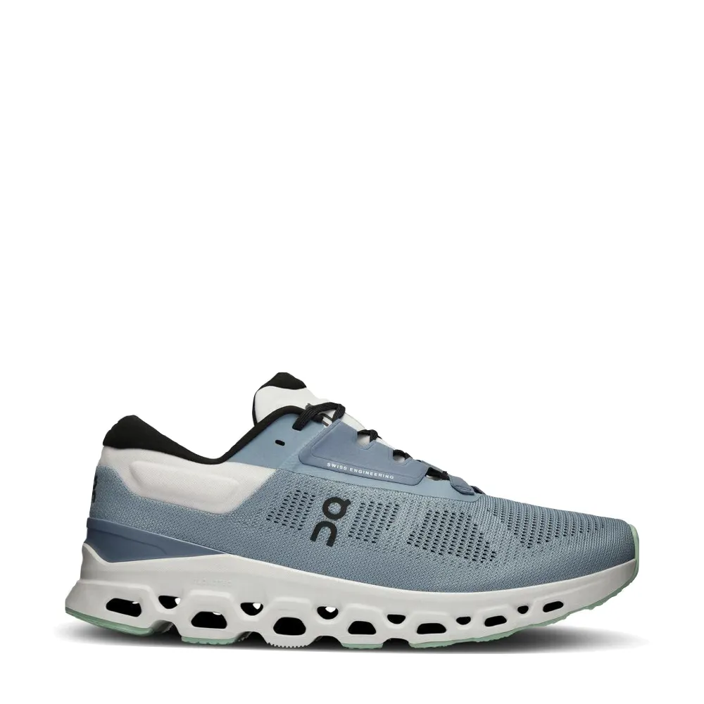 On Men's Cloudstratus 3 Sneaker in Wash/Metal