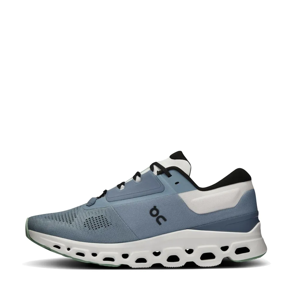 On Men's Cloudstratus 3 Sneaker in Wash/Metal