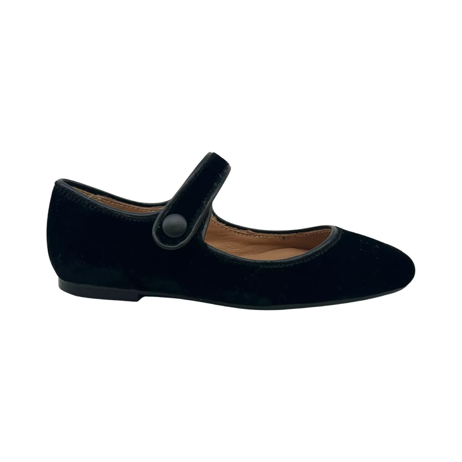 Papanatas Black Velvet Pointy Mary Jane