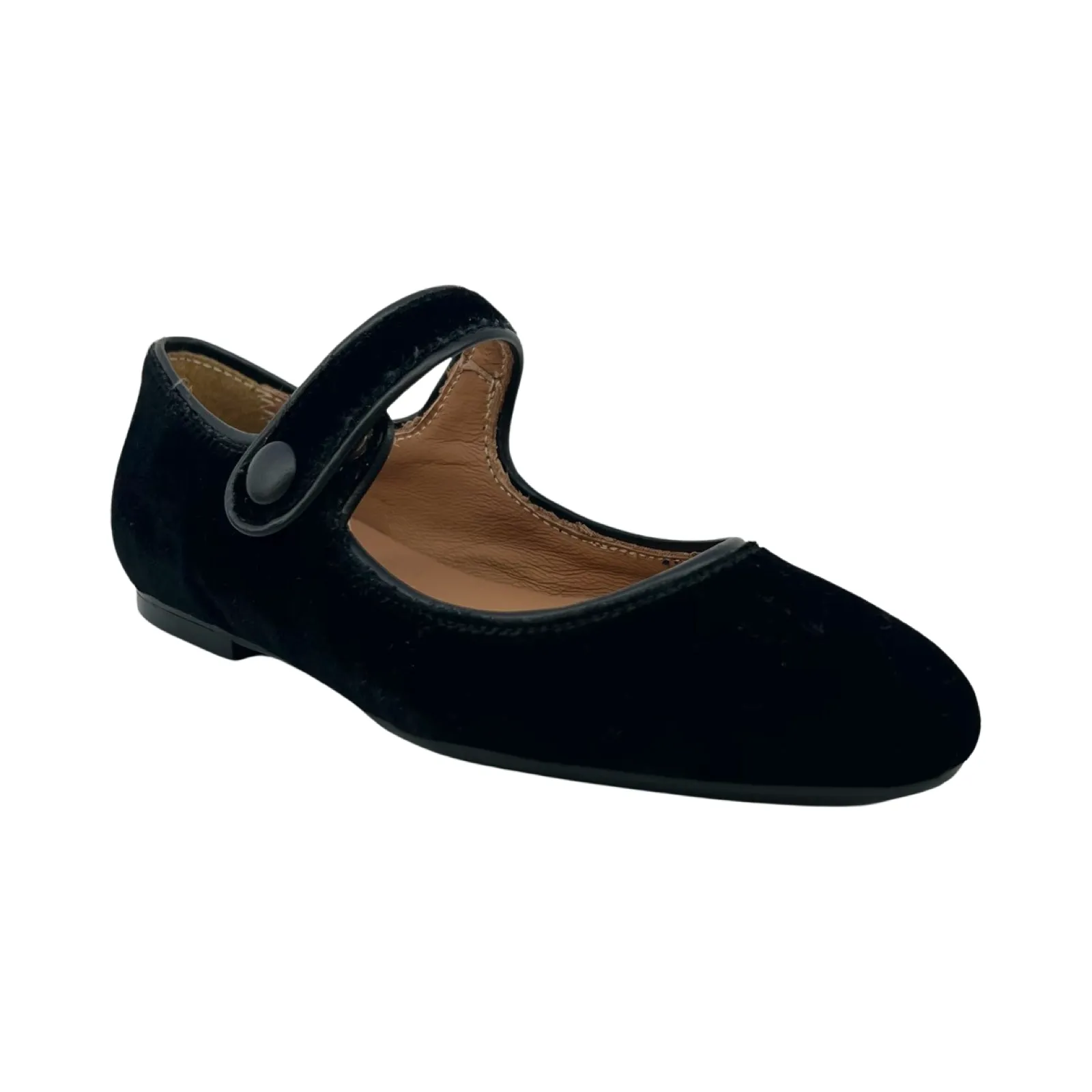 Papanatas Black Velvet Pointy Mary Jane