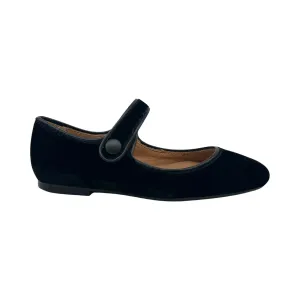 Papanatas Black Velvet Pointy Mary Jane