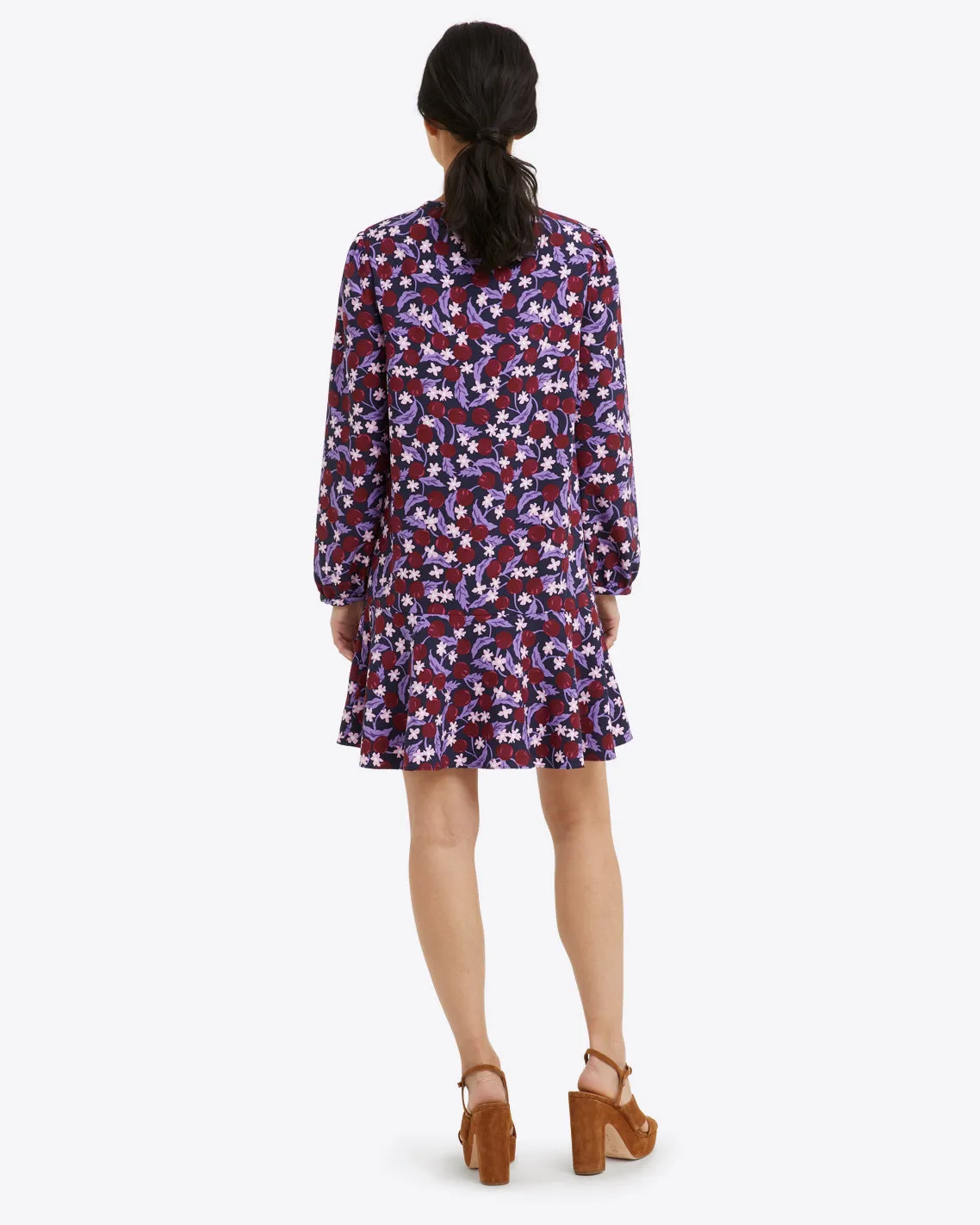 Rosanne Shift Dress in Plum Floral