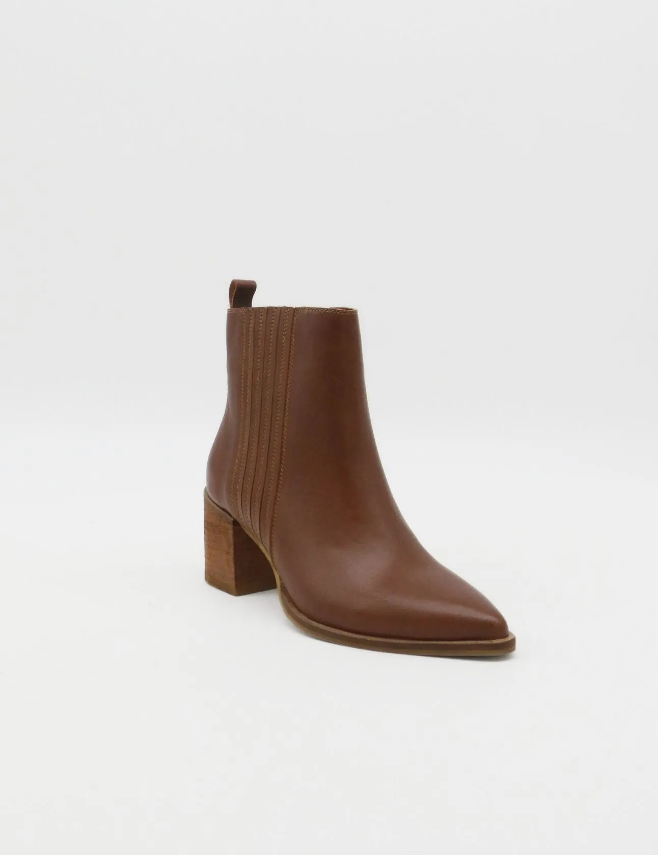 Stagecoach western chelsea booties tan leather womens shoe
