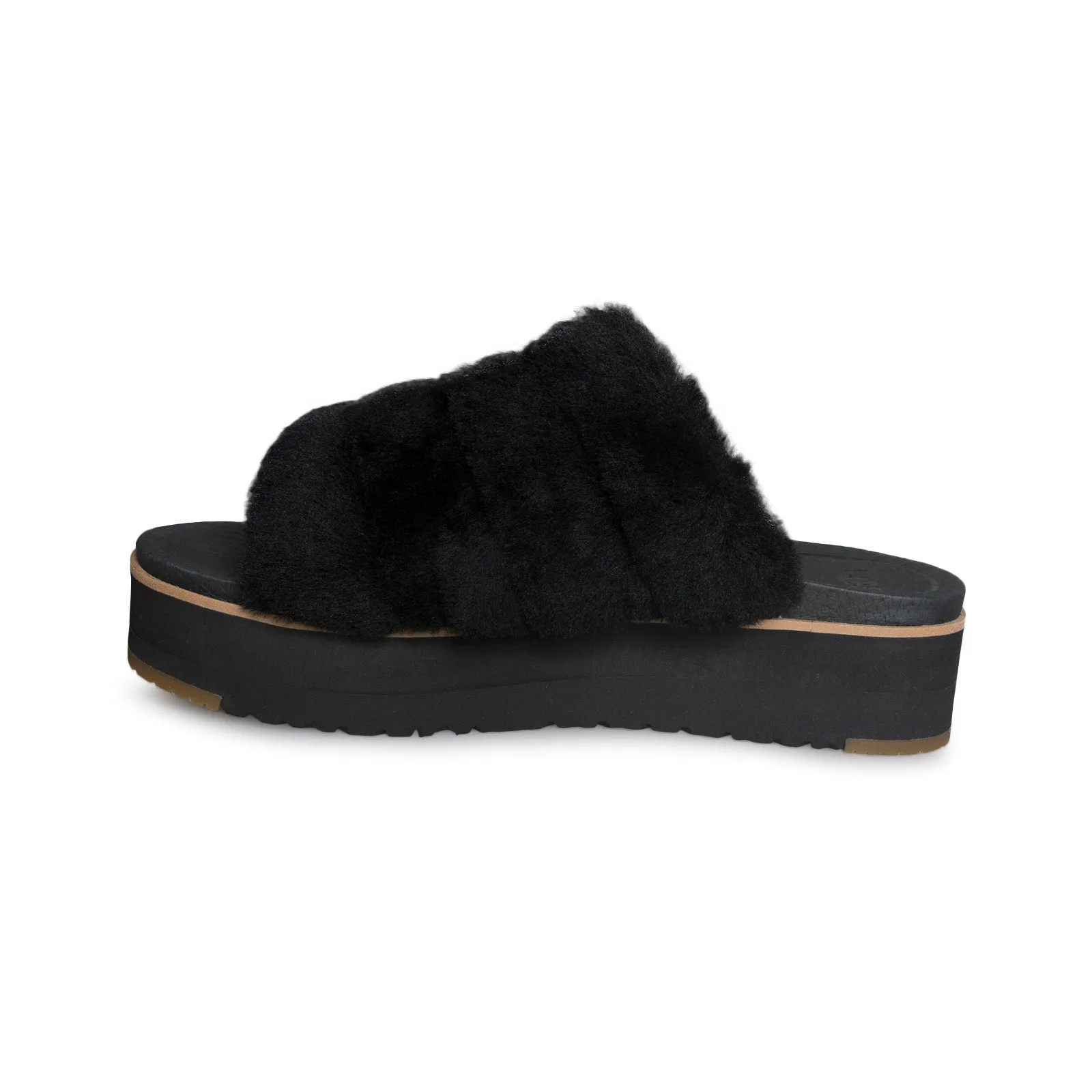 UGG Fluff Yeah Sandal Black - Women's