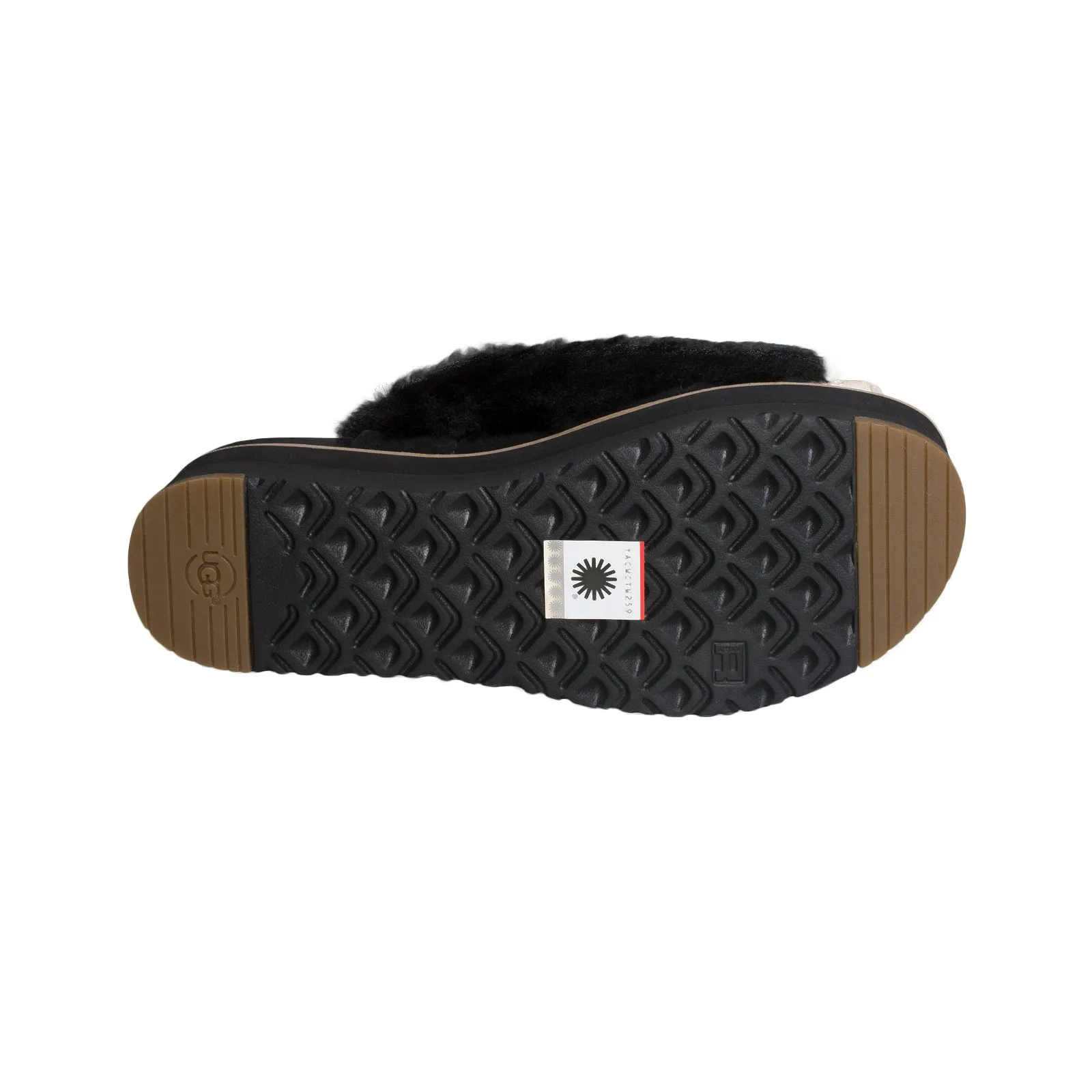 UGG Fluff Yeah Sandal Black - Women's